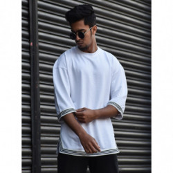 White Oversize With Stripes...