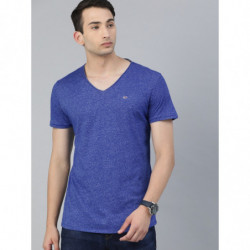 Men Blue Slim Fit Solid...