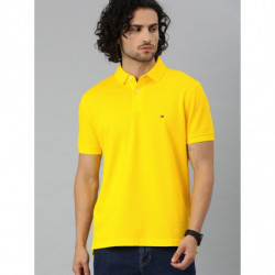 Men Yellow Solid Polo...