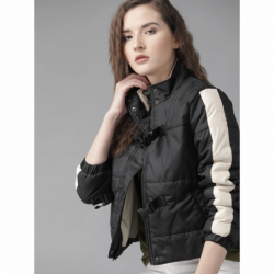 Women Black Solid Padded...