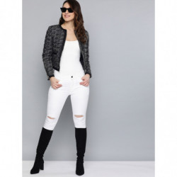 HERE Women Black Printed...