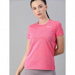 Nike Pink Solid Regular Top-M