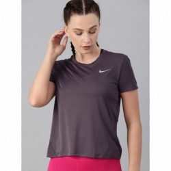 Nike Mauve Solid Regular Top-M