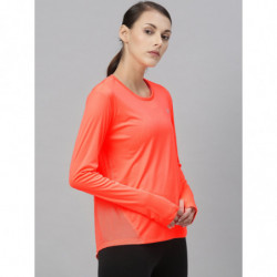 Nike Women Orange Solid Top-M