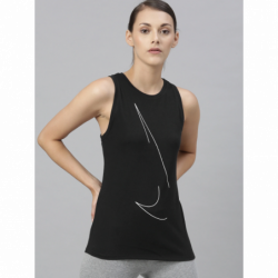 Nike Women Black Printed Top-M
