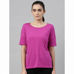 Nike Women Purple Solid Top-M